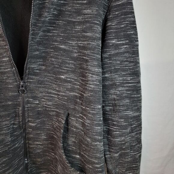 Phat Farm Mens Hoodie Large Full-Zip Black Grey Heavyweight Pockets Pre Owned - Picture 4 of 14